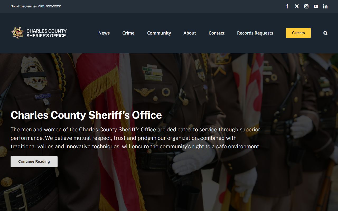 Charles County Sheriff inmate lookup for Waldorf 24 hour booking records