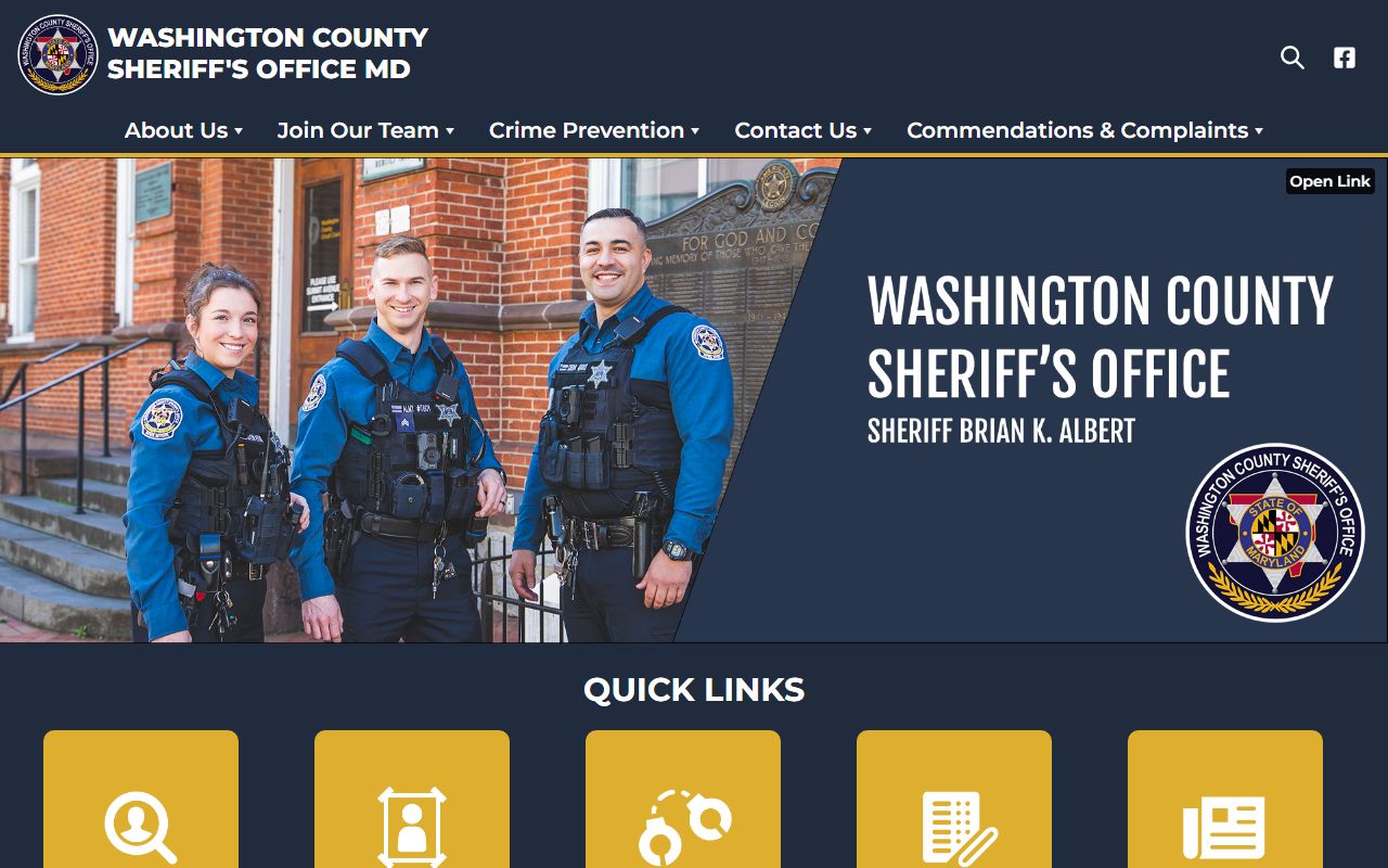 Washington County 24 hour booking resource from the Sheriff's Office website